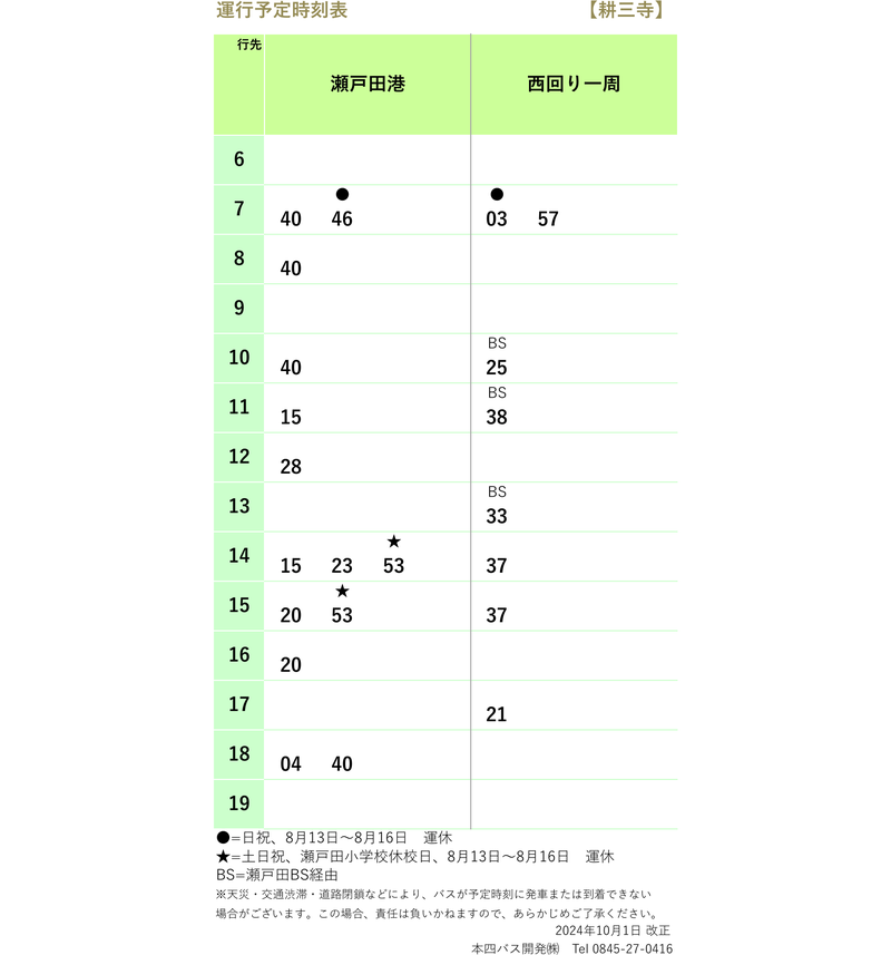 時刻表