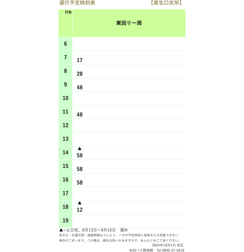 時刻表