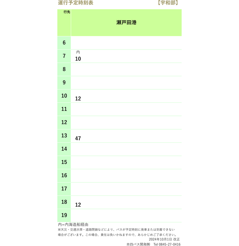 時刻表