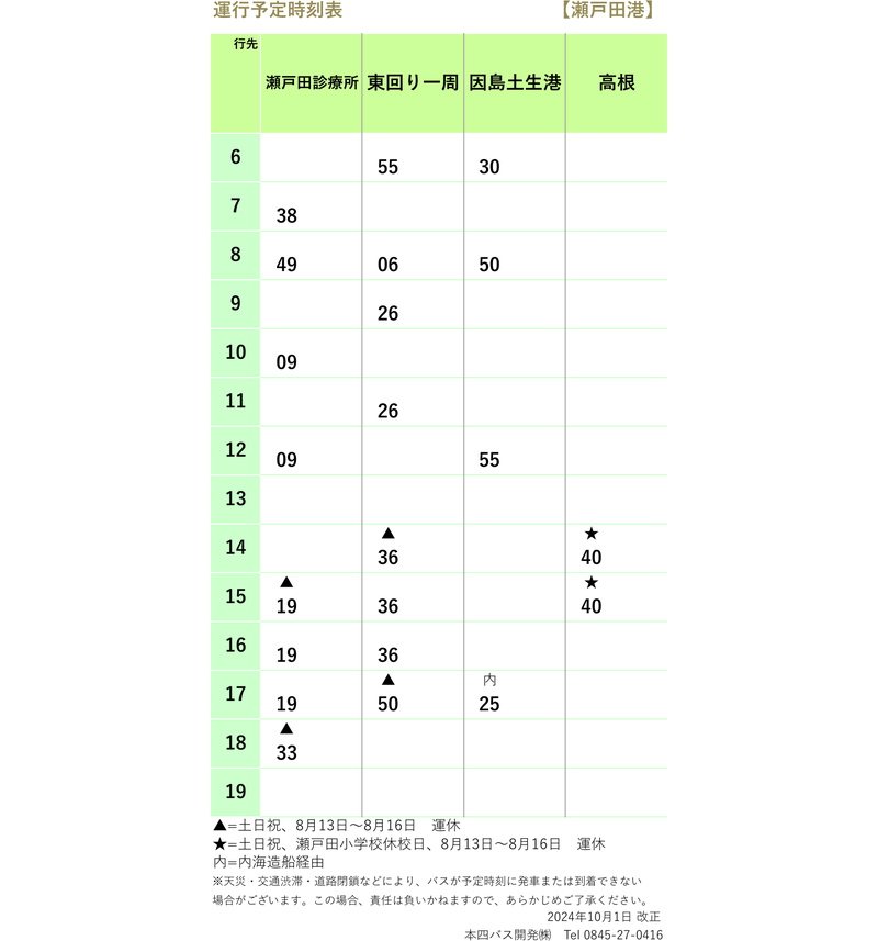 時刻表
